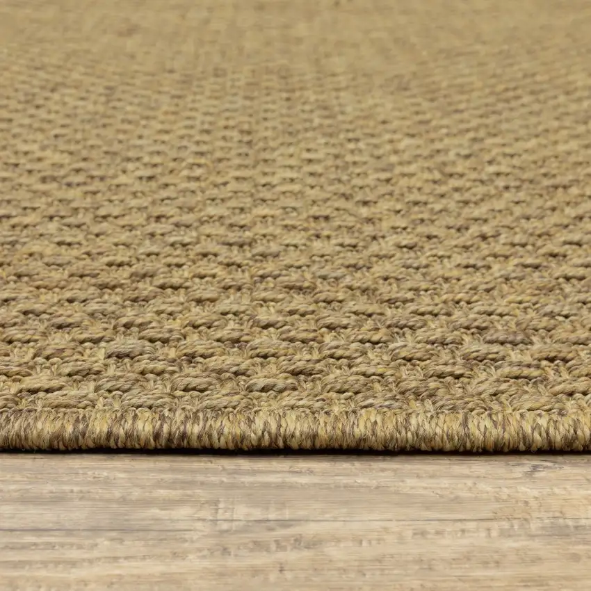 Solid Tan Indoor Outdoor Area Rug Photo 2