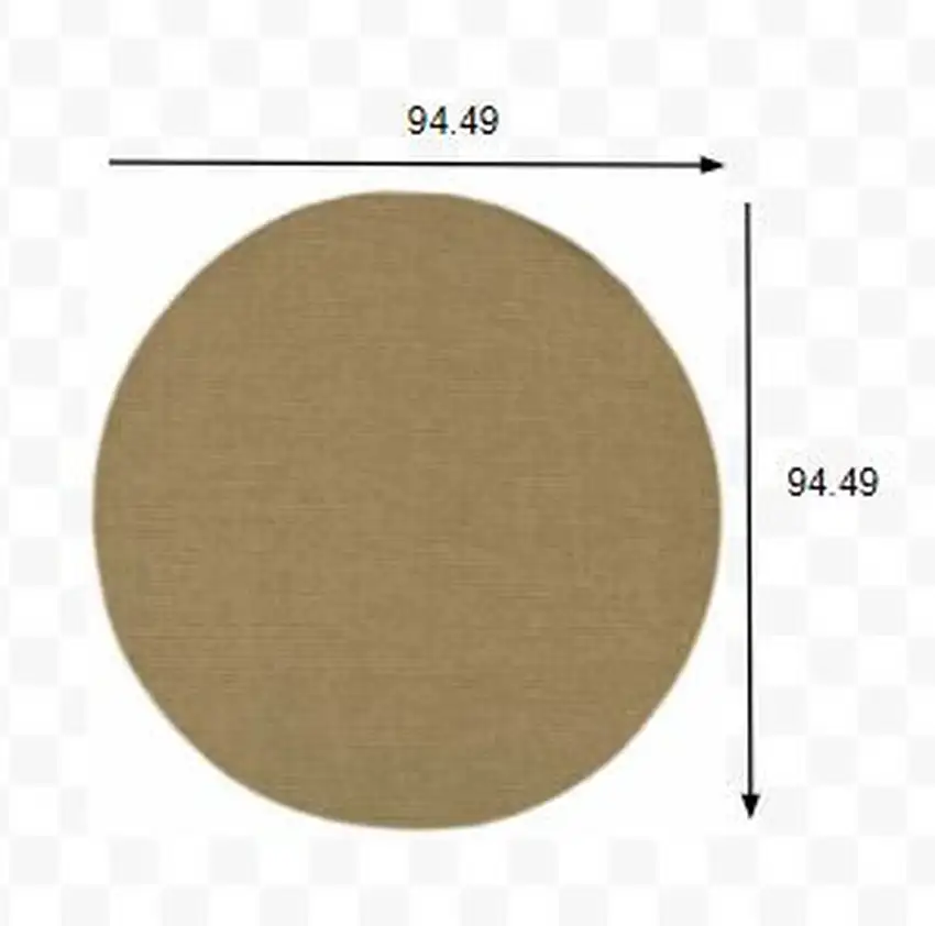 Solid Tan Indoor Outdoor Area Rug Photo 4