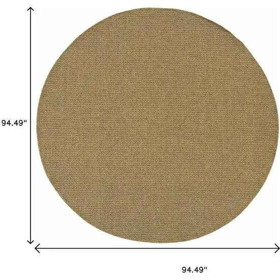 Tan Round Indoor Outdoor Area Rug Photo 6