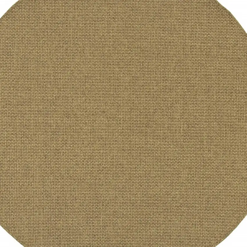 Tan Round Indoor Outdoor Area Rug Photo 5