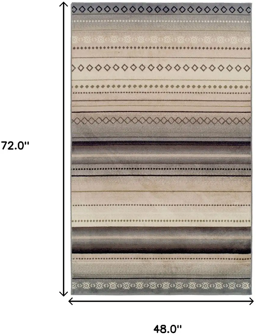Southwest Geometric Stain Resistant Area Rug Photo 8