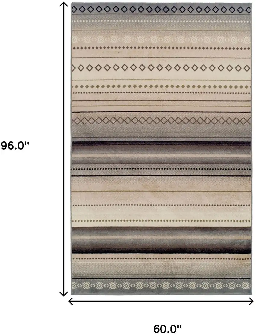 Southwest Geometric Stain Resistant Area Rug Photo 8