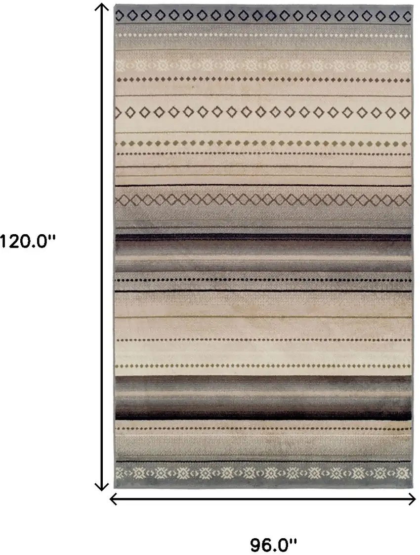 Southwest Geometric Stain Resistant Area Rug Photo 8