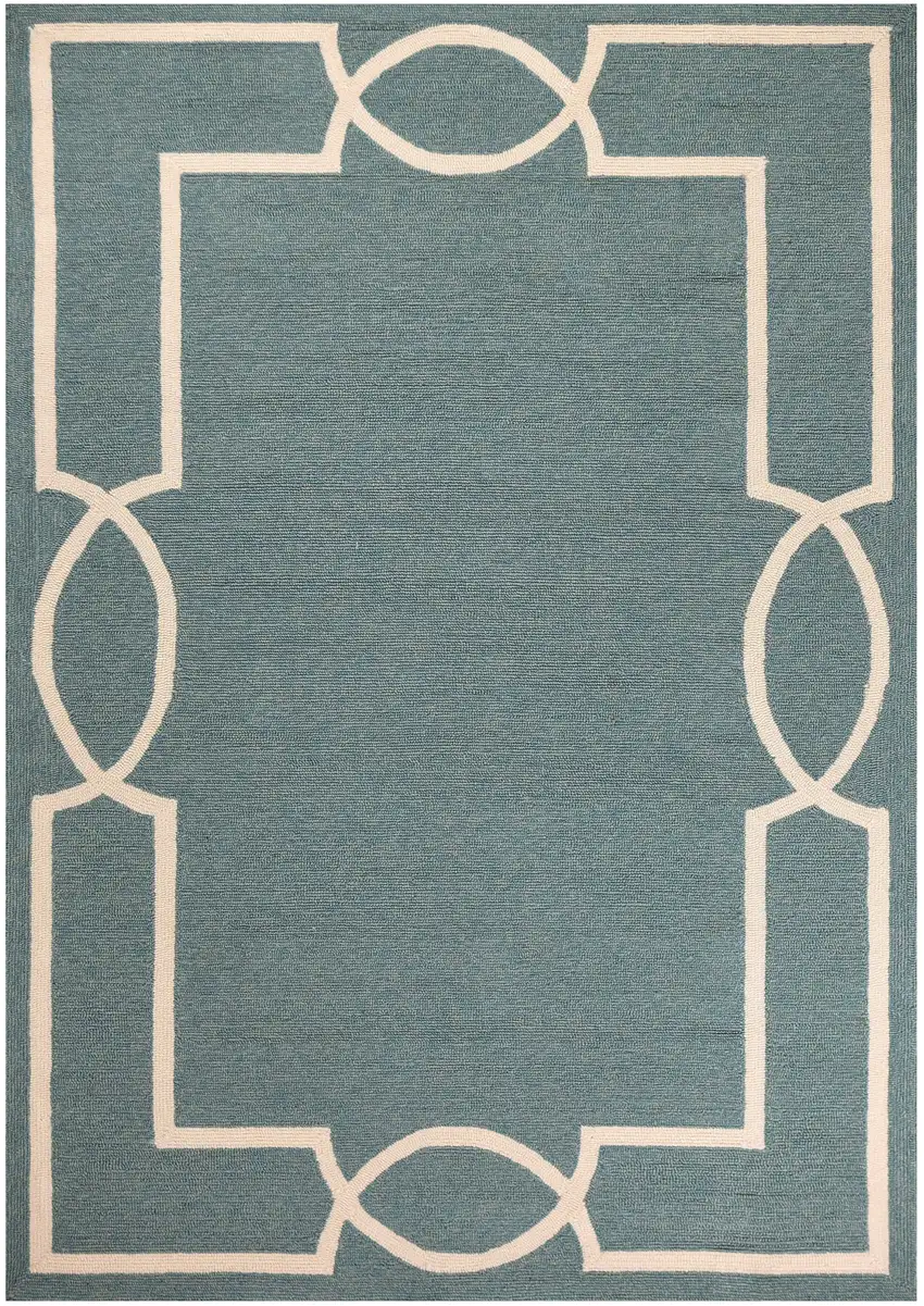 Gray and Ivory Handmade Indoor Outdoor Area Rug Photo 2