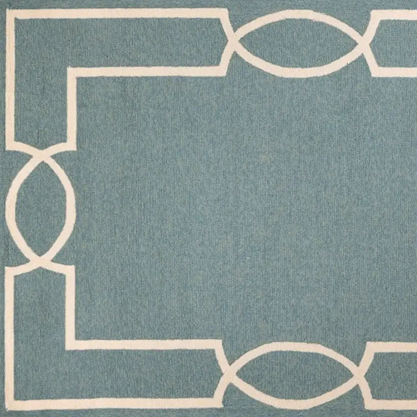 Gray and Ivory Handmade Indoor Outdoor Area Rug Photo 5