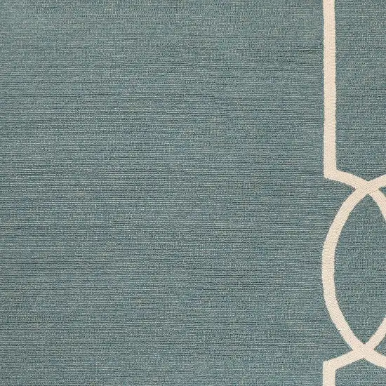 Gray And Ivory Handmade Indoor Outdoor Area Rug Photo 9