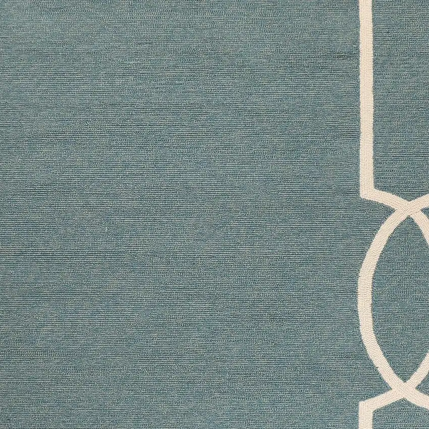 Gray And Ivory Handmade Indoor Outdoor Area Rug Photo 9