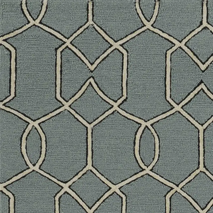 Spa Geometric Trellis UV Treated Indoor Area Rug Photo 2