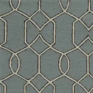 Photo of Spa Geometric Trellis UV Treated Indoor Area Rug