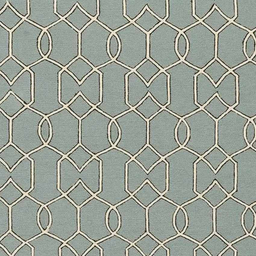 Spa Geometric Trellis Uv Treated Indoor Area Rug Photo 5