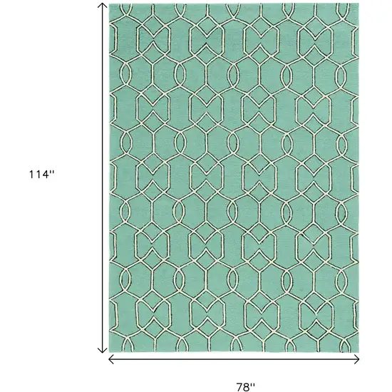 Green Moroccan Indoor Outdoor Area Rug Photo 8