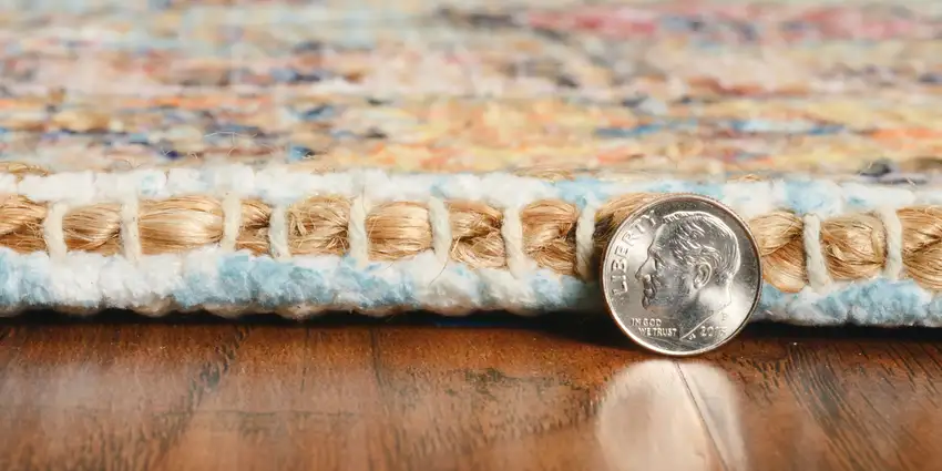 2'X4' Spa Green Hand Woven Floral Indoor Accent Rug Photo 8