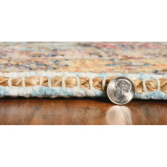 2'X4' Spa Green Hand Woven Floral Indoor Accent Rug Photo 8