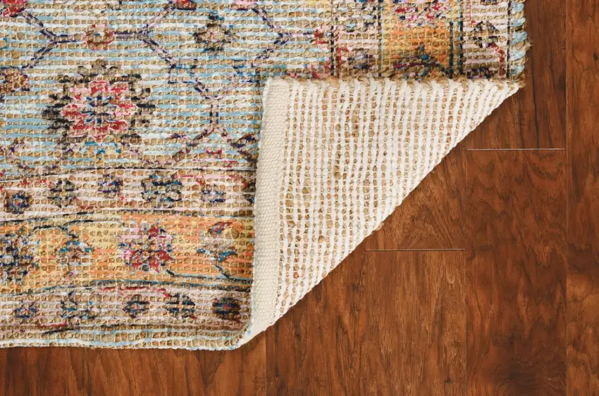 Spa Green Hand Woven Floral Indoor Area Rug Photo 5
