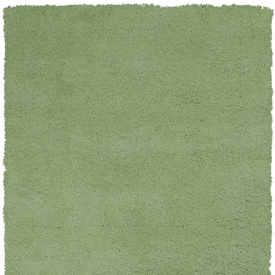 Green Shag Hand Woven Area Rug Photo 4