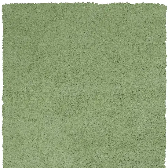 Green Shag Hand Woven Area Rug Photo 8