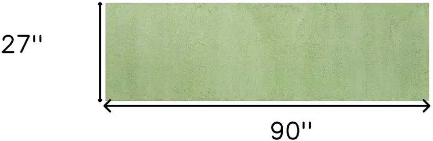 Spearmint Green Plain Runner  Rug Photo 5