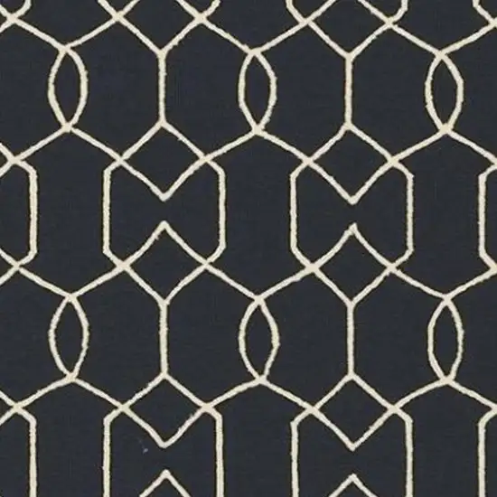 Navy Blue Hand Hooked Area Rug Photo 7