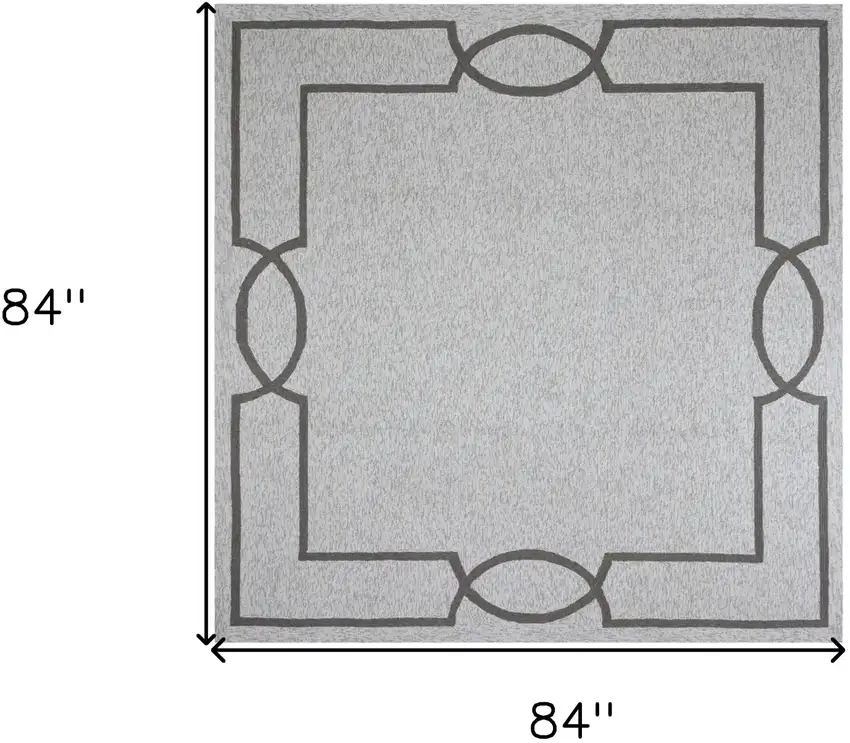 Oatmeal Ivory Geometric Hand Hooked Area Rug Photo 3