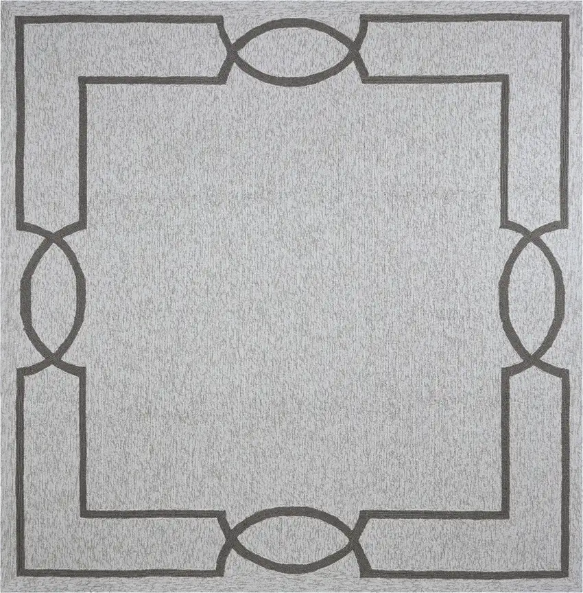 Square   UV treated Polypropylene Oatmeal Area Rug Photo 4