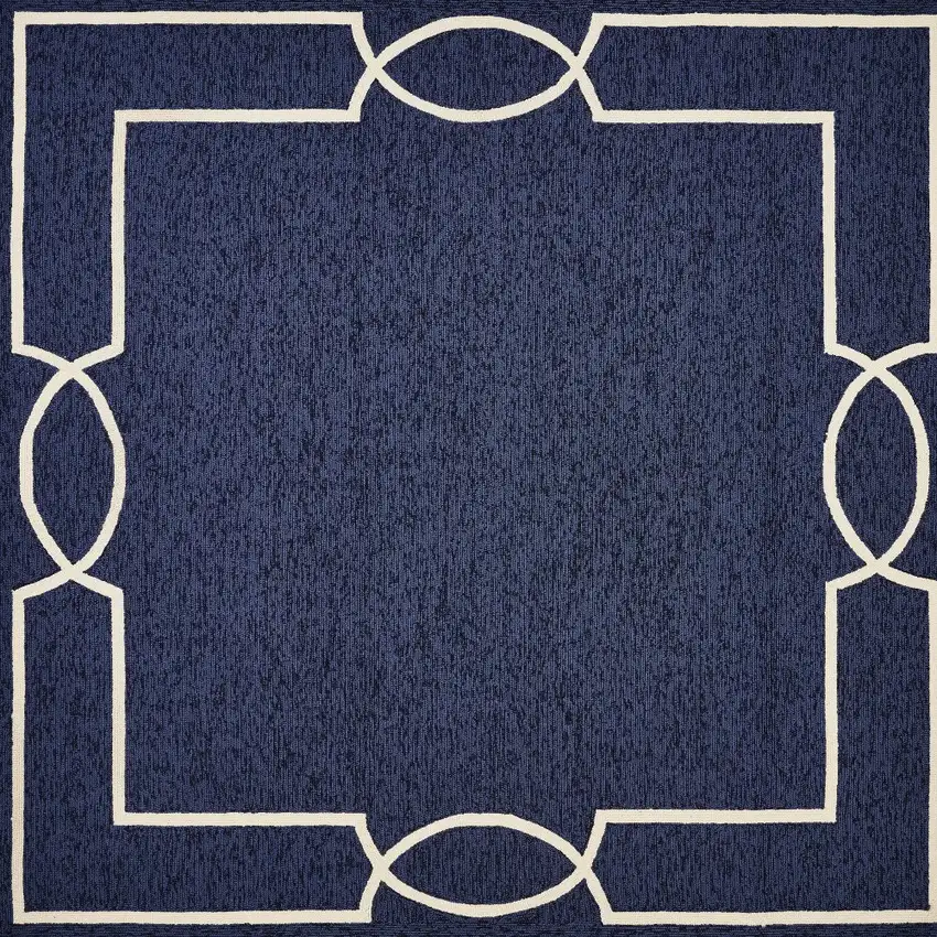 Ocean Blue Hand Hooked Area Rug Photo 5