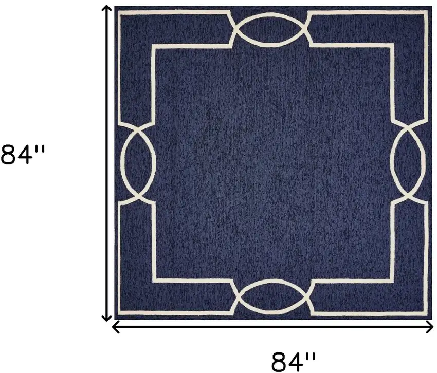Ocean Blue Hand Hooked Area Rug Photo 3