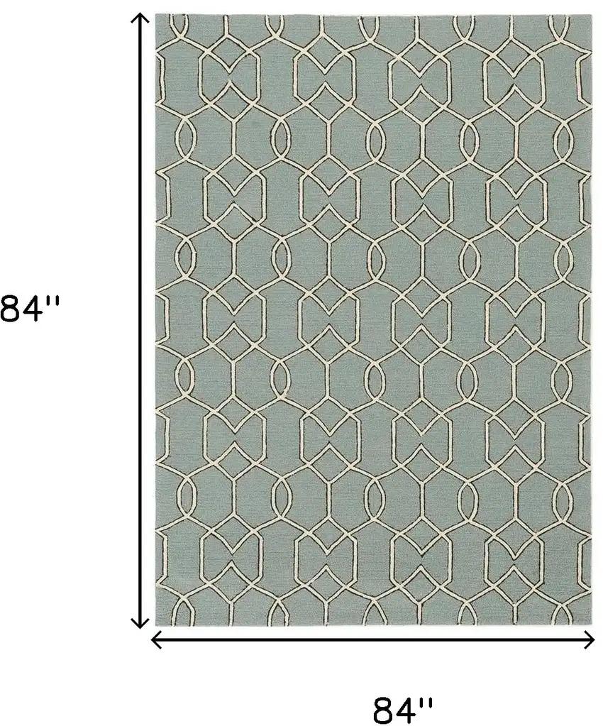 7' Square   Uv Treated Polypropylene Spa Area Rug Photo 3