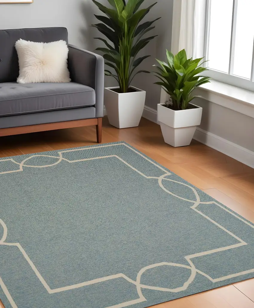 7' Square   Uv Treated Polypropylene Spa Area Rug Photo 1