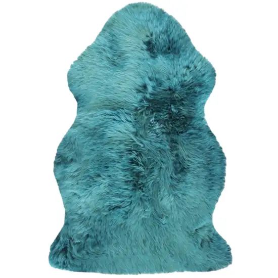 Steel Blue Shag Area Rug Photo 2