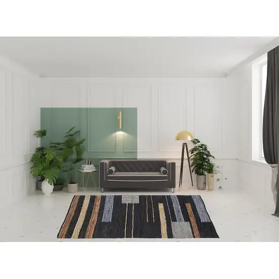 Striped Hand Woven Stain Resistant Area Rug Photo 6