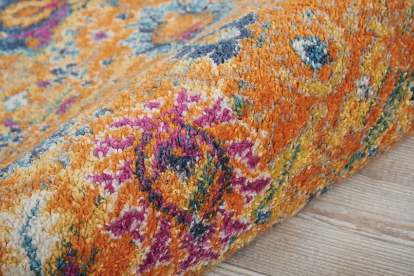 6' Sunset Floral Power Loom Runner Rug Photo 4