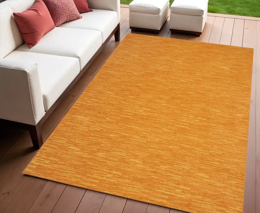 Orange Indoor Outdoor Area Rug Photo 1