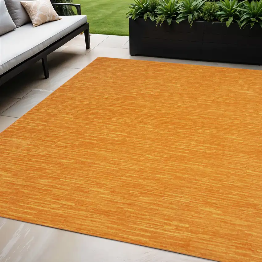 Orange Indoor Outdoor Area Rug Photo 1