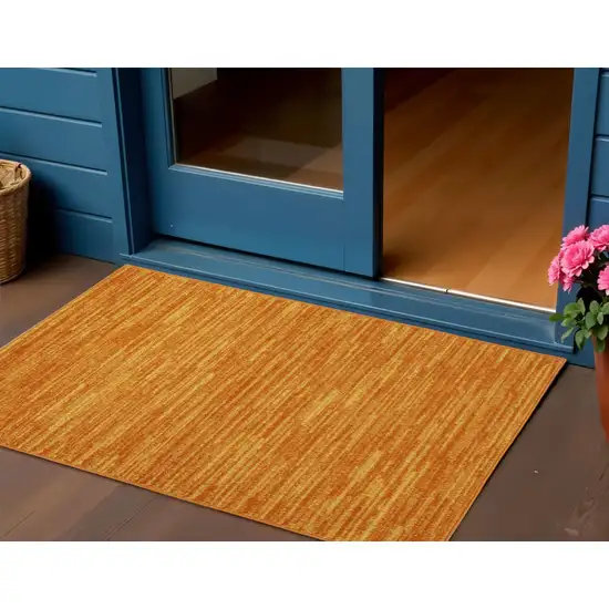 Orange Indoor Outdoor Area Rug Photo 1