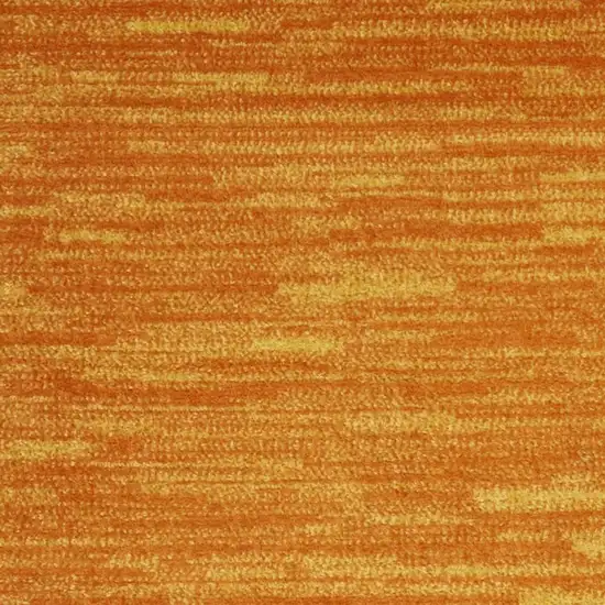 6' Orange Indoor Outdoor Runner Rug Photo 5