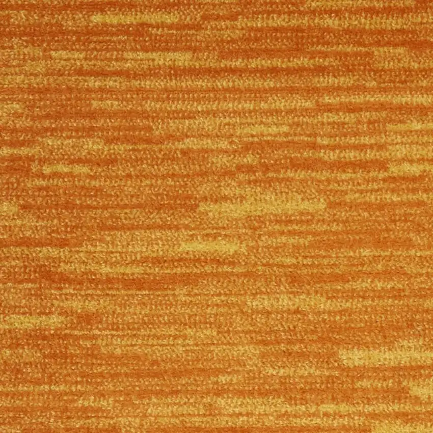 6' Orange Indoor Outdoor Runner Rug Photo 5