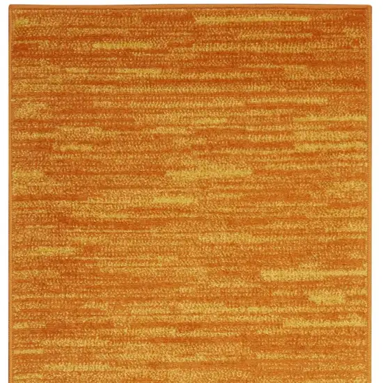 6' Orange Indoor Outdoor Runner Rug Photo 6