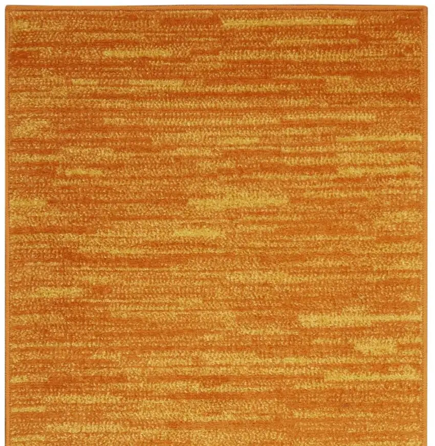 6' Orange Indoor Outdoor Runner Rug Photo 6