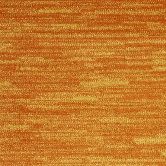 8' Orange Indoor Outdoor Runner Rug Photo 5