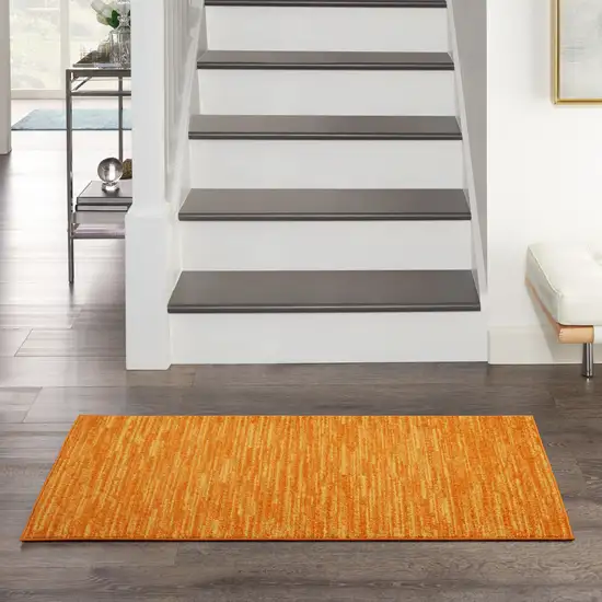 Orange Indoor Outdoor Runner Rug Photo 4