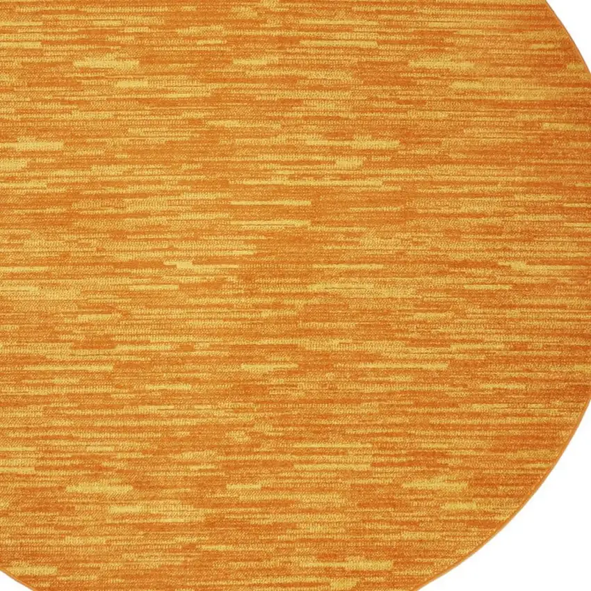 Orange Round Indoor Outdoor Area Rug Photo 4