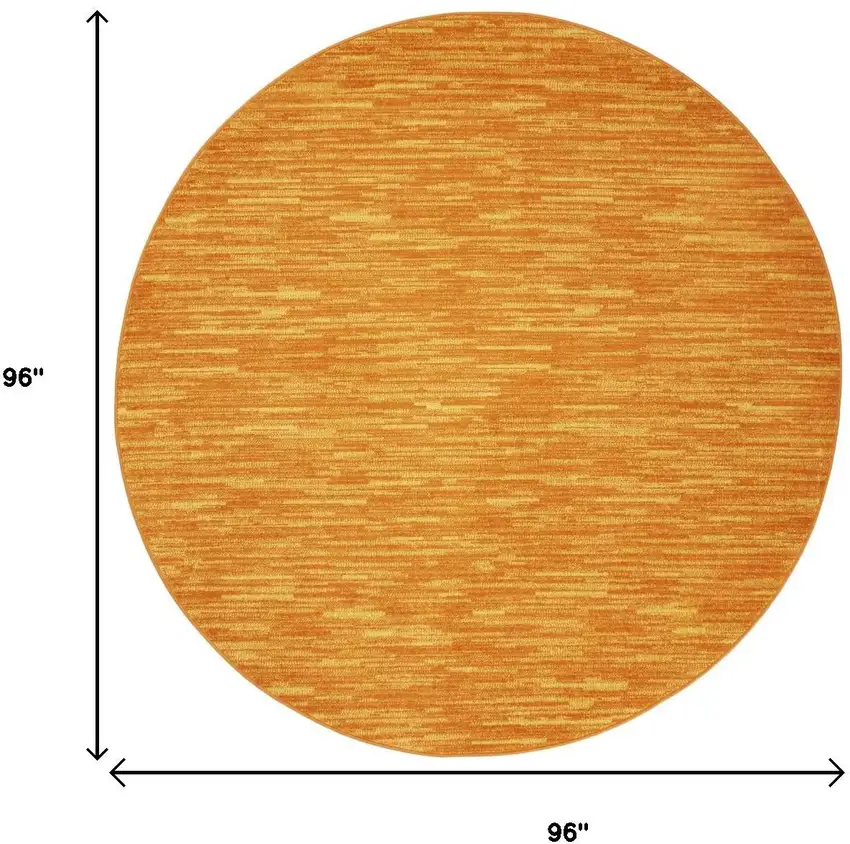Orange Round Indoor Outdoor Area Rug Photo 6