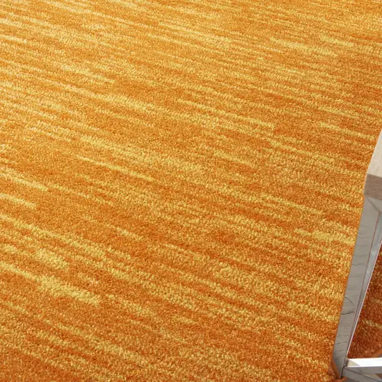 Orange Round Indoor Outdoor Area Rug Photo 9