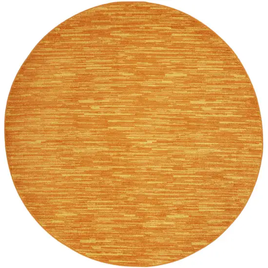Orange Round Indoor Outdoor Area Rug Photo 3