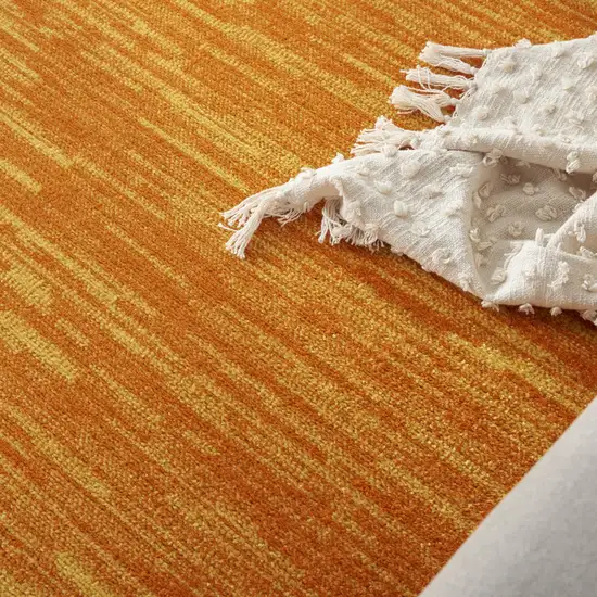 Orange Round Indoor Outdoor Area Rug Photo 4