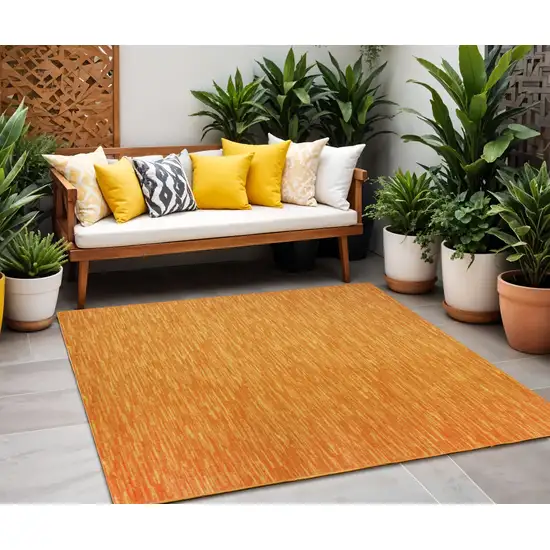 Orange Square Indoor Outdoor Area Rug Photo 1