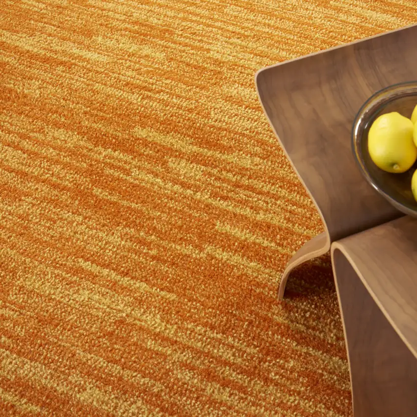 Orange Square Indoor Outdoor Area Rug Photo 4