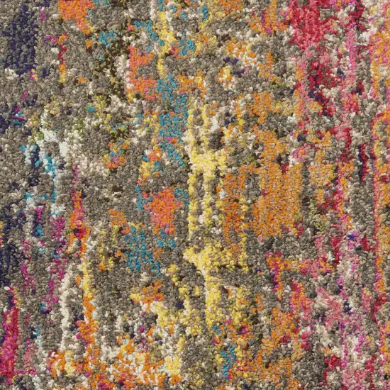 2' X 6' Sunset Abstract Power Loom Non Skid Area Rug Photo 3