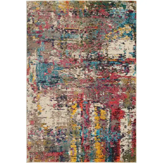 Sunset Abstract Power Loom Non Skid Area Rug Photo 1