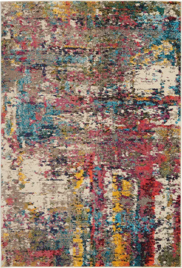 Sunset Abstract Power Loom Non Skid Area Rug Photo 3